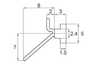 トステム ビル用網戸 虫除けゴム 5×11  BMPT80