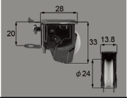 新日軽ビル用サッシ戸車LC227 (SVW189S01)