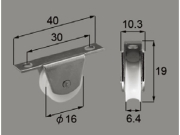 新日軽ビル用サッシ戸車LC43 (SMC552S01)