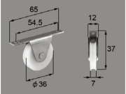 新日軽ビル用サッシ戸車LC44 (SMC553S01)