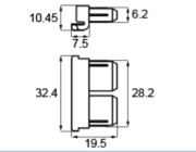 トステム網戸中桟ブロック APJ125 （メール便可）