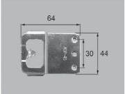 トステム シンフォニー用 クレセント受け ASP45A 全長64ミリ （メール便可）