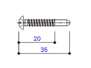 小トラスタッピングねじ 4×35 BM4035G