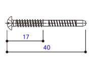 小トラスタッピングねじ 4×40 BM4040W