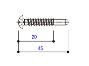 小トラスタッピングねじ 4×45 BM4045G