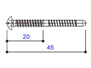 小トラスタッピングねじ 4×45 BM4045W