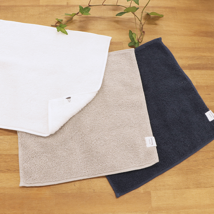 オーガニックコットン　ハンカチタオル（3色セット）