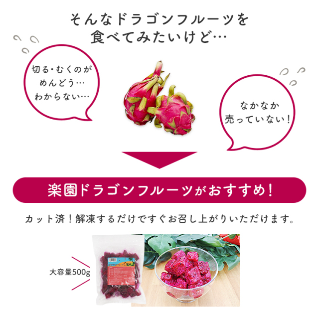楽園ドラゴンフルーツ（レッド） 500g | UJURO by ヤマダイ食品公式