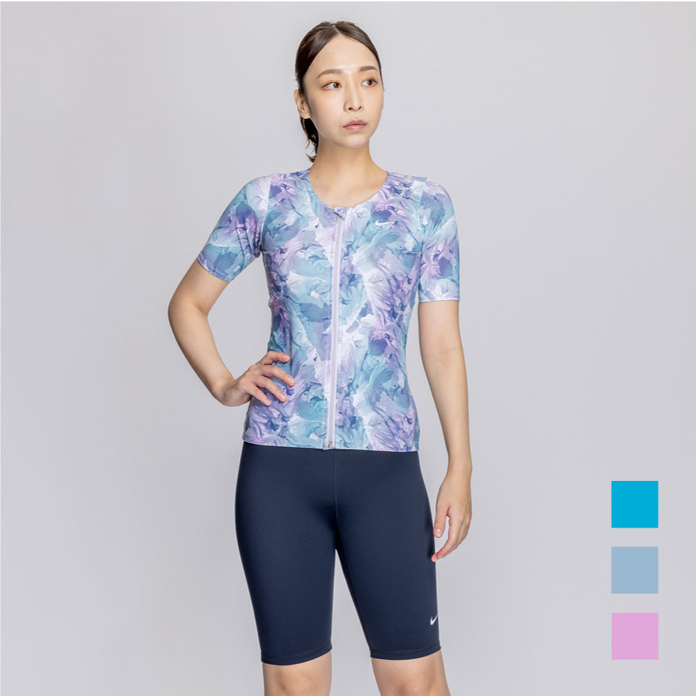 NIKE SWIM公式】ナイキ SP25 総柄ジップ付き半袖セパレーツ 2993131