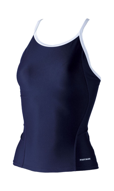 FOOTMARK  すまいるスイム　女子用パイピングセパレーツ水着・上　コン　S・M・L・LL   101587