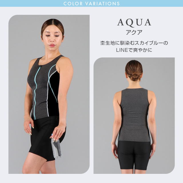 フットマーク公式通販限定フィットネス水着 1210146 M-3L