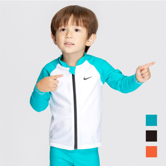 【NIKE SWIM公式】【30%OFF】ナイキ SS25 トドラーボーイズジップ付きラッシュガード 1991115