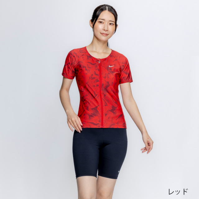 NIKE SWIM公式】【2026SS】ナイキ SS26 半袖ジップ付きプリント