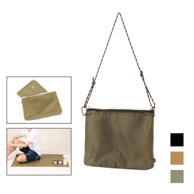 【まとめ割対象　2点で10％OFF、3点で15％OFF、4点で20％OFF】FOOTMARK NATURAL　レジャーシート付サコッシュ　3100018