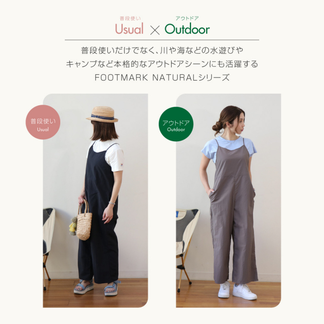 FOOTMARKNATURALレディースワンピース3100131フットマークナチュラルfootmarknaturalレディース半袖アウトドアキャンプUV吸水速乾防虫