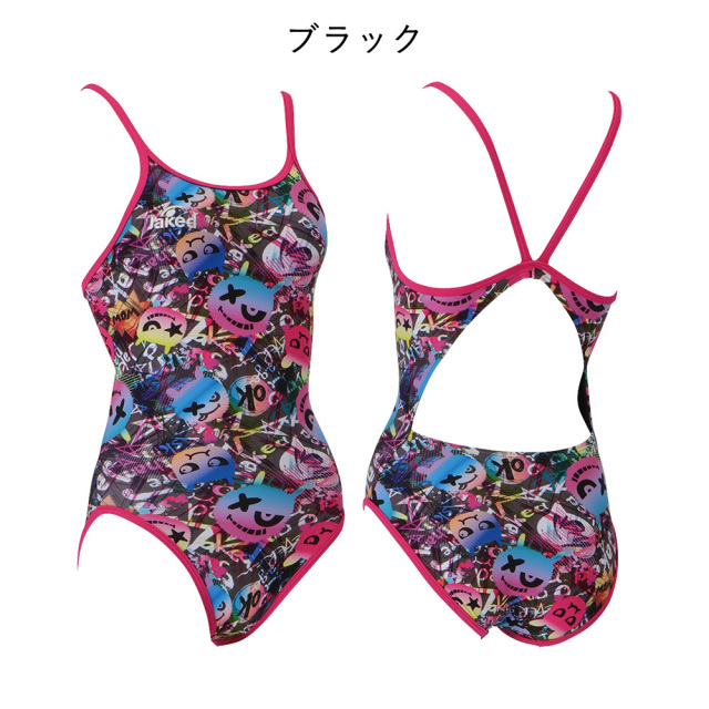 Jakedレディース練習用トレーニング水着820572カラー09ブラック