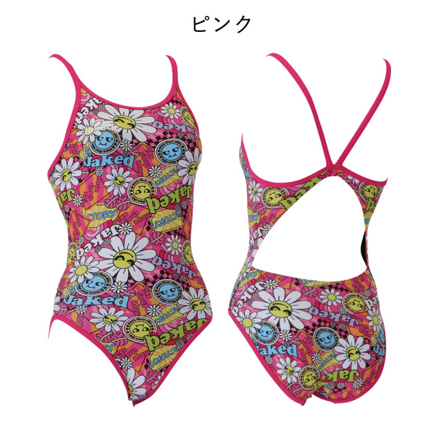 Jakedレディース練習用トレーニング水着820572カラー04オレンジ