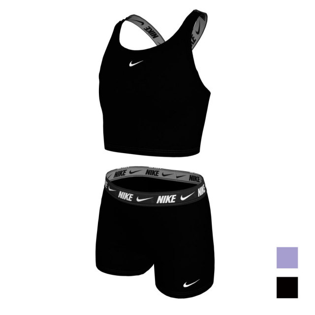 【NIKE SWIM公式】26SS/26FA ナイキ ロゴテープクロスバックミッドキニ・ショーツセット nessg731