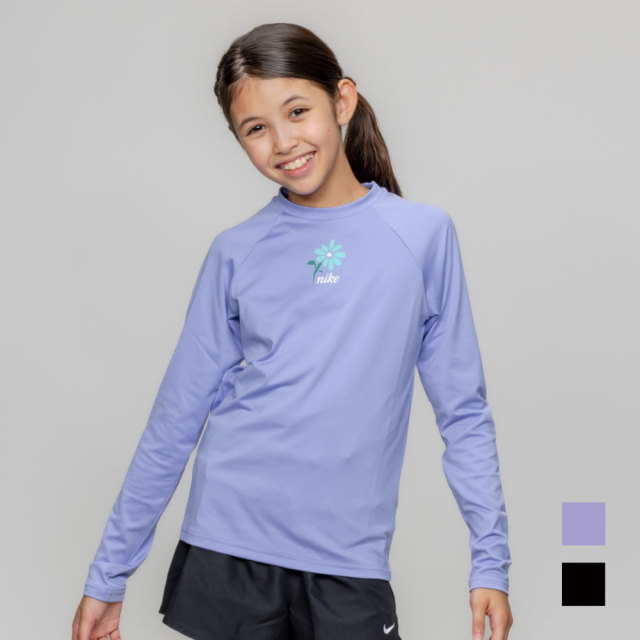 【NIKE SWIM公式】26SS ナイキ ガールズエッセンシャルフラワープリント長袖ハイドロガード nessg739