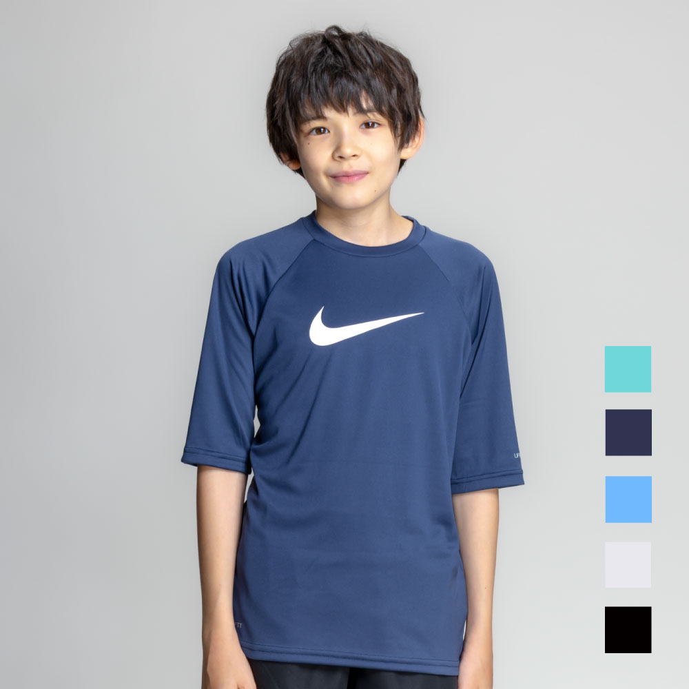 　【NIKE SWIM公式】ナイキ ボーイズソリッド半袖ハイドロガード  NESSD828