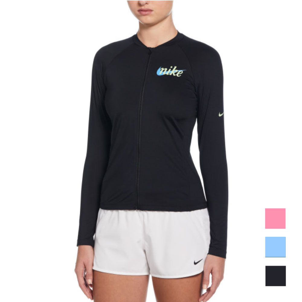 【NIKE SWIM公式】25SS ナイキ ウィメンズグラフィック長袖ジップハイドロガード nessf325