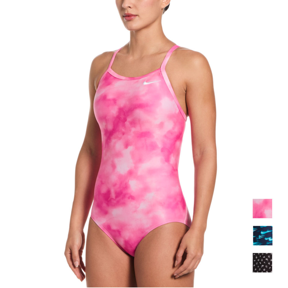 【NIKE SWIM公式】【2026SS】ナイキ ハイドラストロングマルチプリントレーサーバックワンピース nessg025