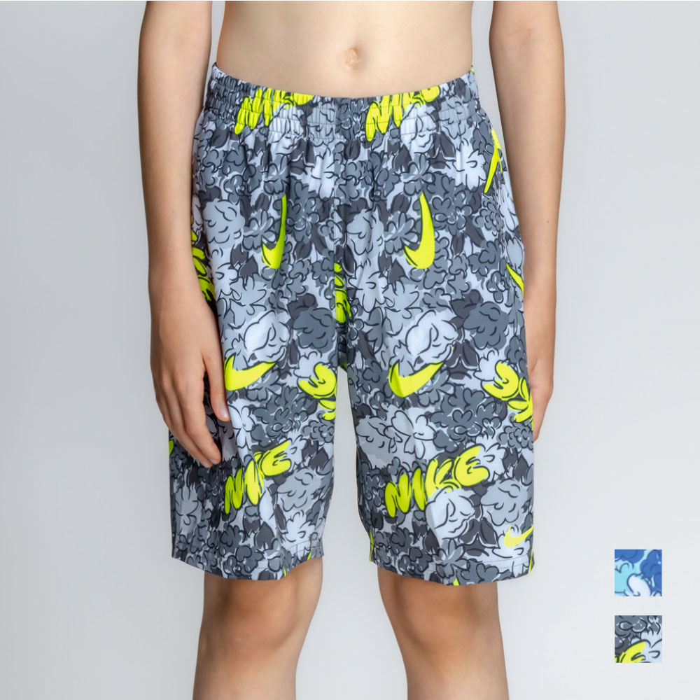 【NIKE SWIM公式】26SS ナイキ ボーイズブレイカーバブルフローラル7"ボレーショーツ nessg808