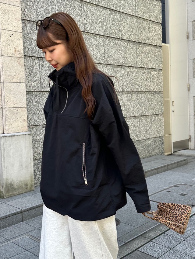 ジャケット・アウター willfully half zip nylon anorak TOPS Half zip anorak pull over