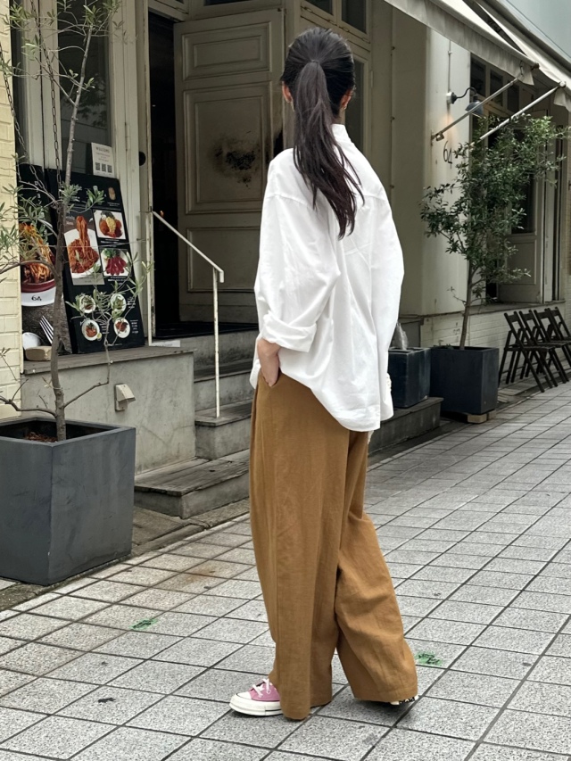 Linen wide easy pants （ 3color ）