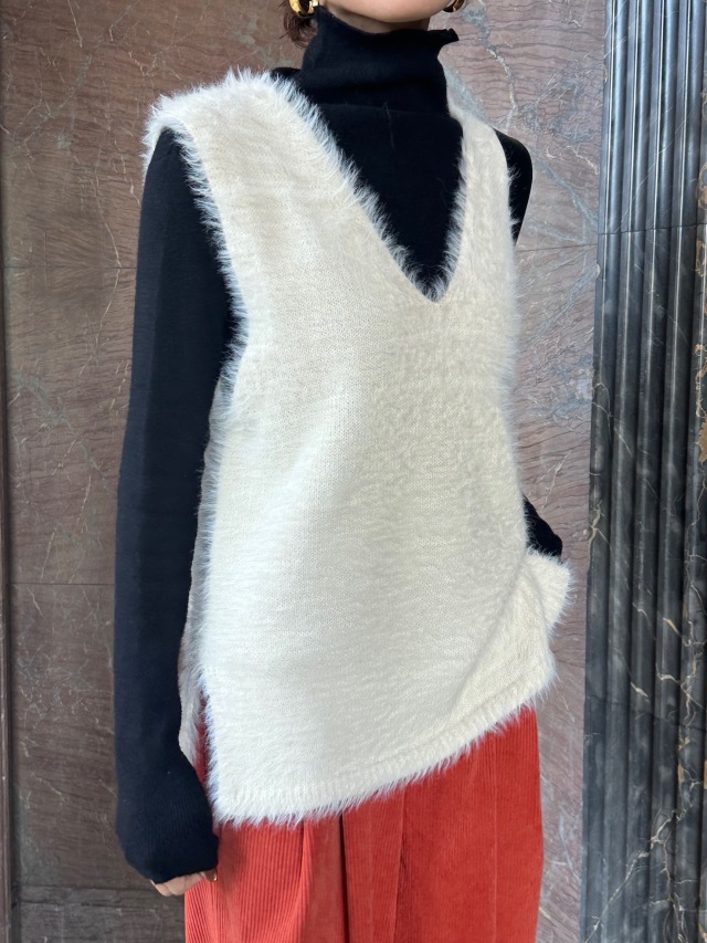 ニット セーター Shaggy knit vest　　シャギーニットベスト レディース HeRIN.CYE ニット セーター Shaggy knit vest シャギーニット
