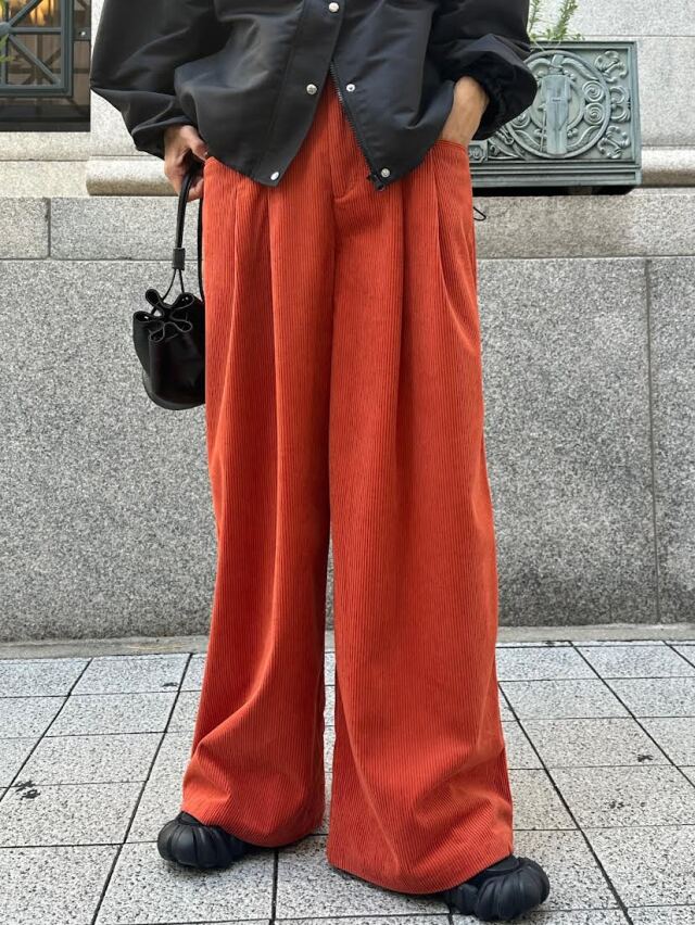 Corduroy tuck wide pants(3color) Corduroy tuck wide pants(3color)