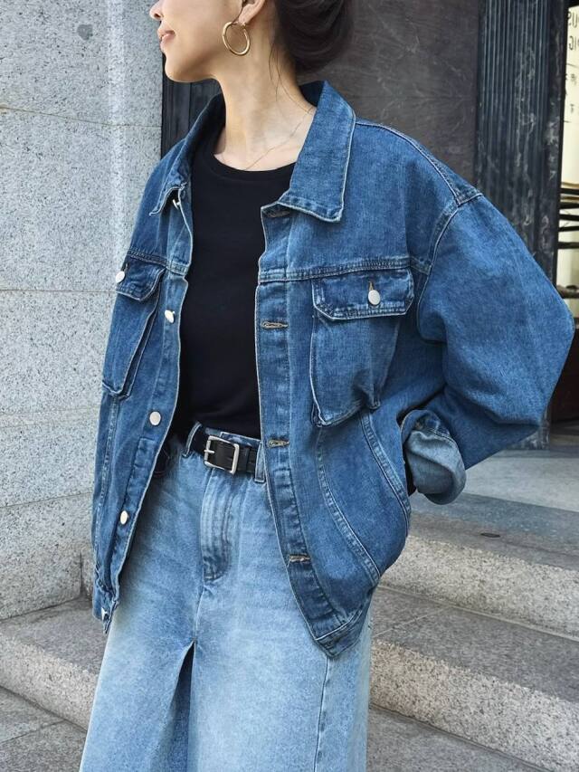 Over size denim jacket