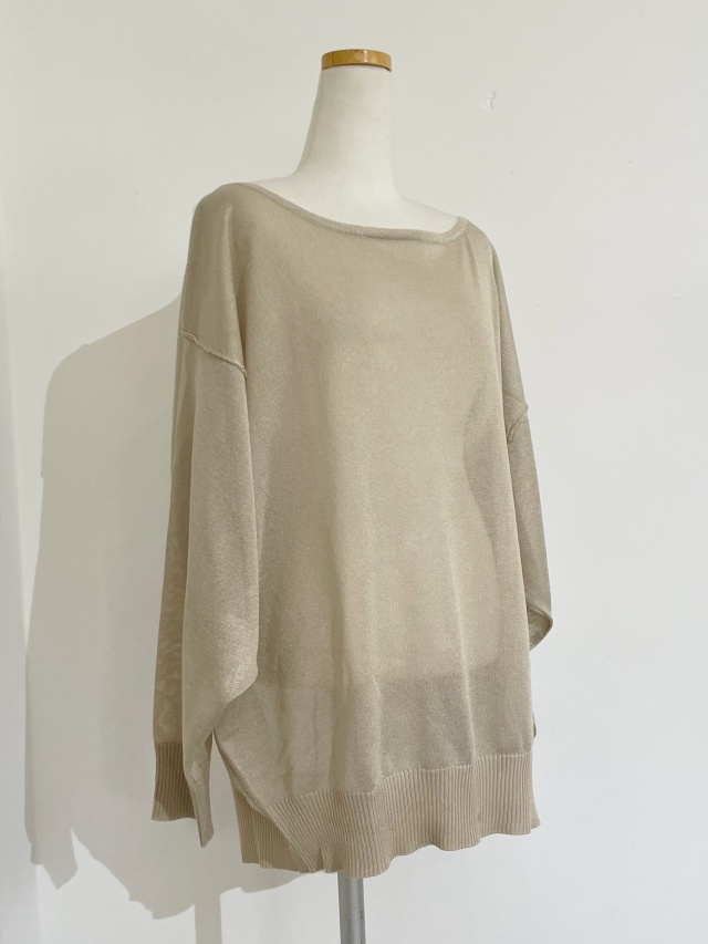L'Appartement Dolmansleeve Sheer　ホワイト値下げ Sheer lame dolman sleeve cut sew