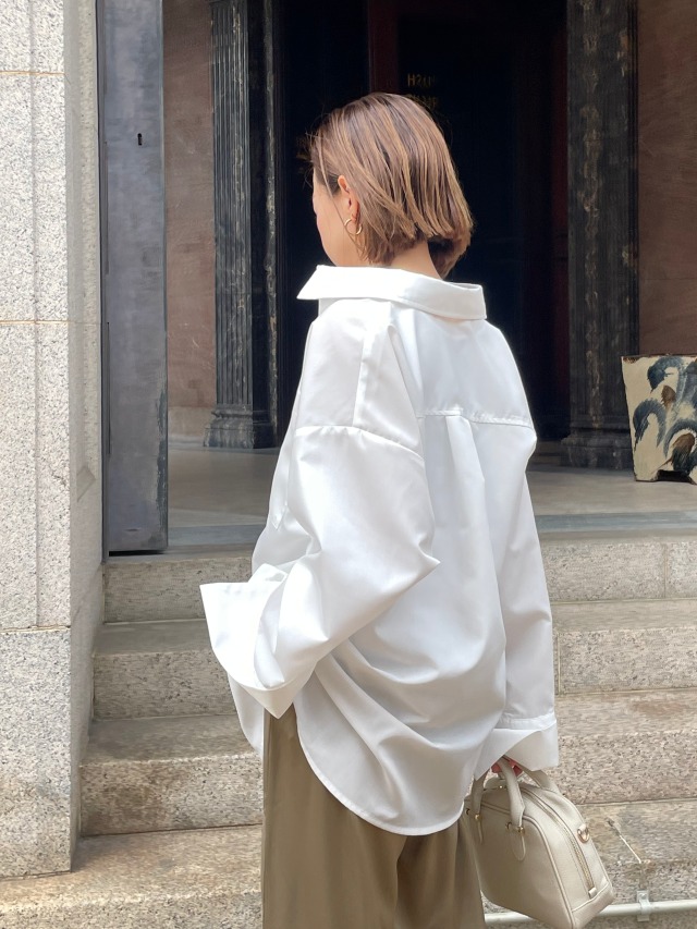 ビッグカフスオーバーサイズブロードシャツ