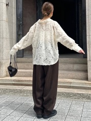 新品・タグ付き・花柄パンツ ulu select アソートギャザー柄パンツ【WEB限定カラー・サイズ有り