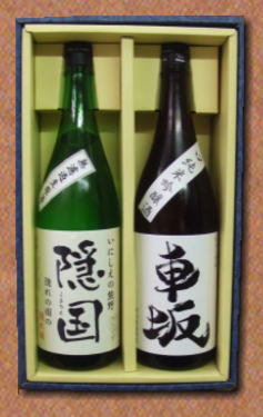 【通に飲んで頂きたい純米吟醸セット】隠国純米吟醸・車坂純米吟醸(辛口)1800ml×2本箱入
