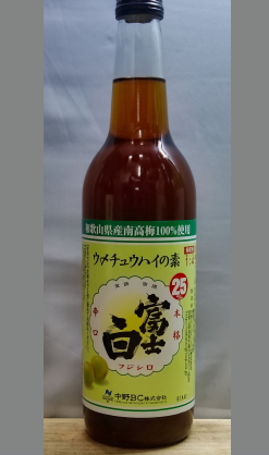 本物志向の梅果汁感たっぷりりクラフトチュウハイの素　和歌山　中野BC富士白ウメチュウハイの素600ml