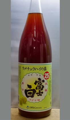 本物志向の梅果汁感たっぷりりクラフトチュウハイの素　和歌山　中野BC富士白ウメチュウハイの素1800ml