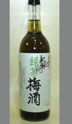 【宇治緑茶と南高梅の梅酒のヘルシー出会い・食中酒としていいよ和歌山梅酒】中野BC 緑茶の梅酒　720ml