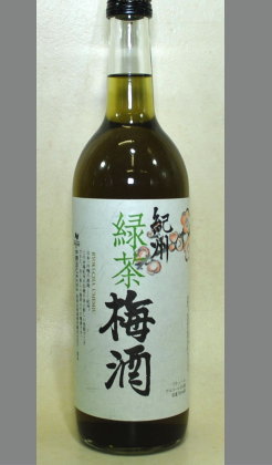 【宇治緑茶と南高梅の梅酒のヘルシー出会い・食中酒としていいよ】緑茶梅酒　720ml