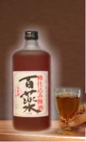 【うぉー3年熟成原酒ならではのコクと旨味の深さ南高梅の梅酒】原酒２５度　百薬　720ml