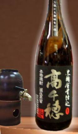 のど越しよく柔らかで旨みがある麦焼酎　高千穂　黒ラベル２５度　1800ml