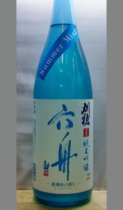 喉ごしよくスイスイ、スッキリ辛口　秋田　刈穂　夏純米吟醸六舟Summer Mist1800ml