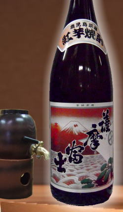 お手頃価格・高品質の数量限定販売　紅芋の甘みをお楽しみください　薩摩富士25度　紅芋　1800ml