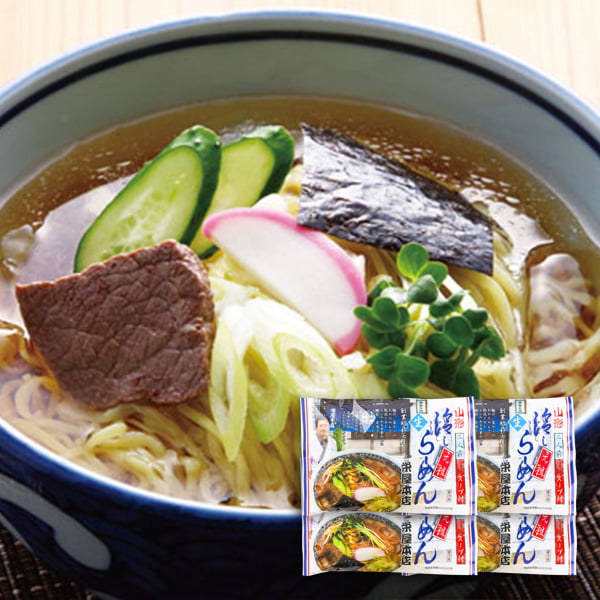 酒井製麺所／栄屋本店元祖冷しらーめん4袋(2食入スープ付×4)