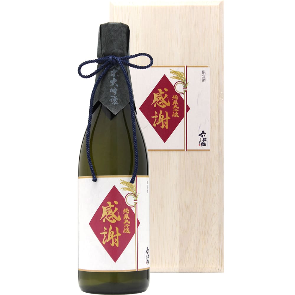 【お中元】六歌仙／純米大吟醸720ml(感謝ラベル)[桐箱入]