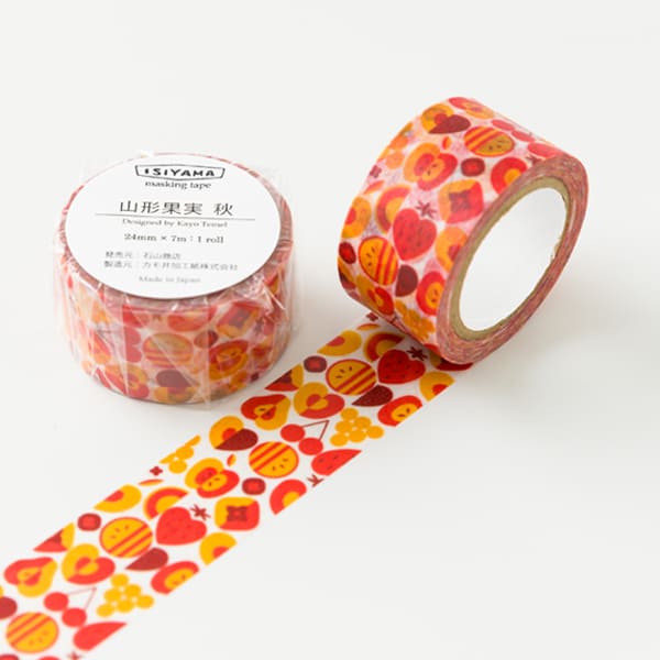 石山商店オリジナルマスキングテープ[山形果実　秋]【ネコポス可】