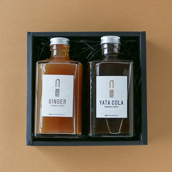 【お歳暮】YATACOLA&YATAGINGERクラフトコーラ&ジンジャー375ml角瓶2本[ギフトボックス]