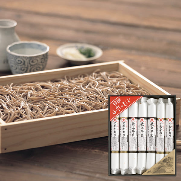 【お中元】昭和製麺／山形板そば(最上早生3袋・でわかおり4袋)[化粧箱入]