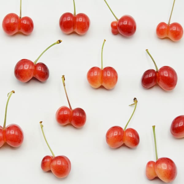 いっしょに食べよ♪双子さくらんぼ佐藤錦約400gバラ詰め